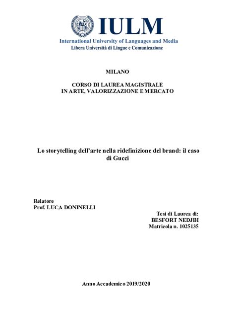 tesi caso gucci|Lo storytelling dell'arte nella ridefinizione del brand: il caso di Gucci.